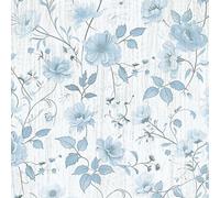 ANLIKY-Pro Papel pintado textura floral sin costuras, 44X600CM papel de contacto despegable y adherible, papel pintado removible con estampado de flores y plantas, película decorativa para pared.