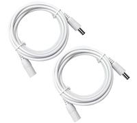 ANLINK 2 Pack 6ft DC Power Extension Cable 5.5mm*2.1mm Male to Female Power Cord for CCTV Security Surveillance Cameras, LED Strip, Router, 12V DC Power Supply Adapter and More (White)