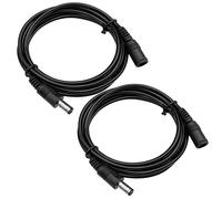 ANLINK 2 Pack 6ft DC Power Extension Cable 5.5mm*2.1mm Male to Female Power Cord for CCTV Security Surveillance Cameras, LED Strip, Router, 12V DC Power Supply Adapter and More (Black)