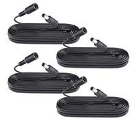 ANLINK 4 Pack 10ft/3M DC Power Extension Cable,12V DC 5.5mm*2.1mm Power Adapter Cord for 12V CCTV Security Camera, DVR, NVR, Baby Monitor, LED Strip String Light, Router and More Devices (Black)