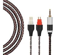 ANLINKSHINE Cable de auriculares equilibrado de 2,5 mm compatible con cable Sennheiser HD600, HD 660S2, HD 660 S, HD 650, HD6XX, HD58X / 5N OCC cable trenzado chapado en plata para reproductor de música de 2,5 mm, 4 pies