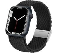 Anlinser Compatible con Correa Apple Watch 42mm 41mm 40mm 38mm, Pulsera Elástica de Bucle Solo para iWatch SE Serie 11 10 9 8 7 6 5 4-1, Negro