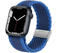 Anlinser Compatible con Correa Apple Watch 42mm 41mm 40mm 38mm, Pulsera Elástica de Bucle Solo para iWatch SE Serie 11 10 9 8 7 6 5 4-1, Azul