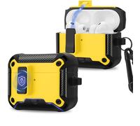 Anlinser Compatible con Funda AirPods Pro 3, Case Protectora con Cierre Magnético Automático y Soporte para Teléfono para AirPods Pro 3rd (Amarillo)
