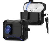 Anlinser Compatible con Funda AirPods Pro 3, Case Protectora con Cierre Magnético Automático y Soporte para Teléfono para AirPods Pro 3rd (Negro)