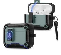 Anlinser Compatible con Funda AirPods Pro 3, Case Protectora con Cierre Magnético Automático y Soporte para Teléfono para AirPods Pro 3rd (Verde)