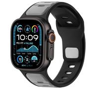 Anlinser Correas Compatible con Correa Apple Watch Ultra 3/2/1 49mm 46mm 45mm 44mm 42mm, Pulsera Deportiva de Silicona Ajustable para iWatch Serie 11/10/9/8/7/6/5/4-1 SE, Gris Claro