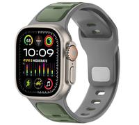 Anlinser Correas Compatible con Correa Apple Watch Ultra 3/2/1 49mm 46mm 45mm 44mm 42mm, Pulsera Deportiva de Silicona Ajustable para iWatch Serie 11/10/9/8/7/6/5/4-1 SE, Verde Claro