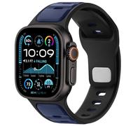 Anlinser Correas Compatible con Correa Apple Watch Ultra 3/2/1 49mm 46mm 45mm 44mm 42mm, Pulsera Deportiva de Silicona Ajustable para iWatch Serie 11/10/9/8/7/6/5/4-1 SE, Azul Marino