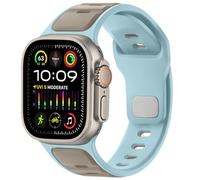 Anlinser Correas Compatible con Correa Apple Watch Ultra 3/2/1 49mm 46mm 45mm 44mm 42mm, Pulsera Deportiva de Silicona Ajustable para iWatch Serie 11/10/9/8/7/6/5/4-1 SE, Azul Claro