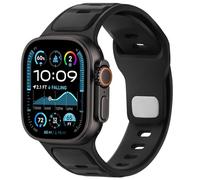 Anlinser Correas Compatible con Correa Apple Watch Ultra 3/2/1 49mm 46mm 45mm 44mm 42mm, Pulsera Deportiva de Silicona Ajustable para iWatch Serie 11/10/9/8/7/6/5/4-1 SE, Negro
