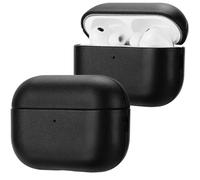 Anlinser Funda para AirPods Pro 3, Funda de Piel Auténtica Compatible con MagSafe, Carcasa Protectora Antigolpes Hecha a Mano Compatible con Apple AirPods Pro 3 2025, Negro