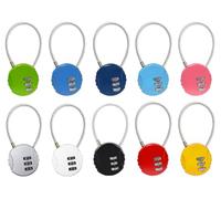 Anlising 10PCS Candado de Combinación de 3 Digitos, Candados de Equipaje, Candado Taquilla Cable, Candado 3 Digitos, Candado Mochila, Equipaje Candado, para Mochilas, Maletas y Taquillas