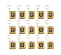 Anlising 15PCS Mini Llavero Corán,Llavero Islámico,Llavero Musulmán, Islámico Colgante llavero Musulmán,Vintage Religioso Llavero,para llaveros, Mochilas,Decoración del Coche y Decor Colgante (Oro)