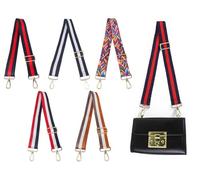 Anlising 5 correas de hombro anchas, correas de hombro ajustables bohemias, correas de mano, cinturón de bolso, correas anchas para bolso, correa de lona cruzada, correa de repuesto para bolsa de