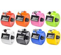 Anlising 8PCS Contador Manual Mecanico, Contador Manual de 4 Dígitos, Contador de Clicker de Mano, 4 Dígitos Contador Manual Digital, Tally Counter, para Contar, Entrenadores, Golf, Pesca (8 Colores)