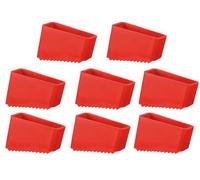 Anlising 8PCS Patas de Escalera, Pies de Goma para Escaleras, 5 x 2CM, Protectora Pies Escalera, Tapas de Pies Antideslizantes, Tapas Protectoras para Escaleras, para Trabajadores, Profesionales(Rojo)