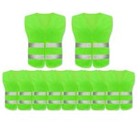 Anlising Chaleco Reflectante, 10PCS Chaleco de Seguridad, Chaleco Reflectante de Seguridad, Chaleco de Seguridad de Alta Visibilidad, Auto Chaleco De Seguridad, para Correr, Conductor, Limpiadores