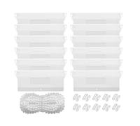 Anlising Pesas Verticales para Cortinas, 12PCS Persiana Vertical Contrapeso Cortina 127MM, Con 10MCadena + 10Conectores de Caden, Persianas Verticales Contrapesos Accesorios, para Persianas Verticales