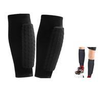 Anlising Protectores Tibias de Fútbol, 1 Par Soccer Shin Guard Sleeves, Protector Tibial Esqui, Espinilleras con Almohadilla Larga Panal, Funda de Protección de Pantorrillas, para Fútbol,Baloncesto(M)