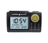 Anlising Reloj de mesa islámico Azan, alarma digital de oración musulmana, regalo de Ramadán con dirección Qibla (3006 negro)