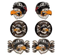 Anloximt 6Pack águila Impermeable | Calcomanías para carrocería vehículo Eagle Biker | Decoración del Coche, protección Solar, Pegatinas Impermeables para carrocería Coche, Motocicleta, Jisoudia