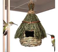 Anloximt colibrí Decorativa - pájaro Hierba Innovador | Bird House Decor Casas pájaros ecológicas Bahía protegida pájaros para habitar Fuera del árbol Colgante