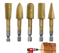 Anloximt Limas Acero Alta Velocidad - Juego 5 limas Acero Alta Velocidad | Vástago Hexagonal HSS Burrs bit Mill Cutter Herramienta Talla Duradera para Hierro Aluminio