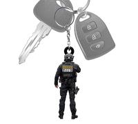 Anloximt Regalos del policía llavero | Llavero colgante de los regalos del policía - Accesorios de llavero portátiles, recuerdos de fiesta de cumpleaños para monedero de coche