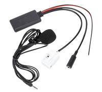 Anlseiod - Adaptador Bluetooth Negro Auxiliar para 207, 307, 407, 308, 607, 807, 1007, 4007, C2, C3, C4, C5, C6, C8, RD4, Módulo Adaptador Bluetooth con Micrófono Estéreo (12 Pines)