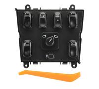 Anlseiod Interruptor del elevalunas A1638206610 para Mercedes Clase M W163 ML230 ML270 ML320 ML350 ML430 ML500 ML55 AMG, Interruptor principal de elevalunas de la consola central 1638206610