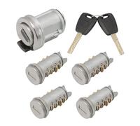 Anlseiod Kit de 4 cerraduras puertas barriles + neiman para Fi.at Punto Doblo Panda Palio Bravo encendido con barril llave hoja SIP22