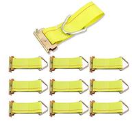 ANLU LOAD 5 x 15 cm E Track Tie Offs, X Track, fijación de Carga en Furgonetas, Camiones, remolques, Naves. Amarillo, Paquete de 10
