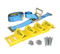 ANLULOAD - Kit de amarre de calzo de rueda, correas de amarre de ruedas, sistema de amarre de pista E para ATV, Utv, equipos de construcción y tractores pequeños.