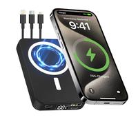 Anluomafuy Power Bank, Batería Externa 10.000mAh, 20W USB-C Cargador Portátil con Pantalla LED Digital y 4 Outputs, para iPhone 16 15 Pro MAX, Xiaomi, Samsung, Huawei, Tableta (Negro)