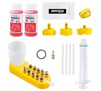 Anluomania Kit Purgado Frenos, Kit Sangrado Frenos, Kit de Purga de Freno, Incluido el Líquido de Frenos Mineral 120 ml y Embudo Transparente, para Gama de Frenos de Disco Hidráulicos