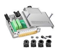 ANMBEST Conector de desmontaje DB25, carcasa de metal sin soldadura RS232 D-SUB serie a terminal de puerto macho de 25 pines con caja