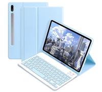 AnMengXinLing Funda para tablet Galaxy Tab S10+ Plus/S9+ Plus/S9 FE+ Plus de 12.4 pulgadas /S8+/S7+/S7FE con teclado, funda protectora delgada con teclado magnético desmontable con soporte para