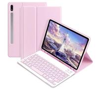 AnMengXinLing Funda para tablet Galaxy Tab S9FE/S9/S8/S7 con teclado, funda protectora delgada con teclado magnético desmontable con soporte S Pen para Galaxy Tab S9 de 11 pulgadas/S9 FE de 11.9