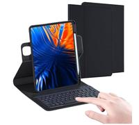 AnMengXinLing Funda vertical con teclado para iPad Air de 11 pulgadas M3 (2025)/M2 (2024)/Air 5ª/Air 4ª generación/Pro11 (4ª/3ª/2ª/1ª), funda transparente magnética desmontable giratoria de 360° con