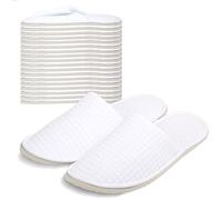 Anmerl 10 Pares de Pantuflas de Huésped para Hombre y Mujer, Pantuflas Gruesas Desechables Pantuflas de Hotel, Lavables y Antideslizantes Pantuflas de Spa para Interiores