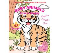 Anminer Baby Animals Coloring Book for Kids (US): 48 Cute and Happy Designs for Creative and Simple Fun - 8.5 x 11 inches
