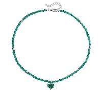 ANMITI Collar único hecho a mano con cuentas de semillas resistente con longitud ajustable, diseño de corazón, accesorio para gestos románticos, collar con colgante de amor, talla única, como se