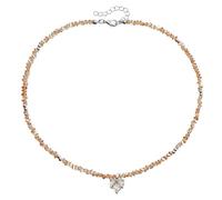 ANMITI Collar único hecho a mano con cuentas de semillas resistente con longitud ajustable, diseño de corazón, accesorio para gestos románticos, collar con colgante de amor, talla única, como se