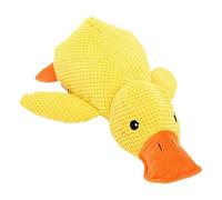 ANMITI Juguete de dentición chirriante para mascotas, simulación de dientes, juguete para masticar, desalienta el comportamiento destructivo, pato amarillo chirriante