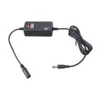ANMITI Regulador de velocidad continuo de 5,5 x 2,1 mm, 12 V3 A, con pantalla de voltajes, adaptador de corriente de 2 puertos para sopladores de 12 V, bombas, motores, ventiladores de refrigeración