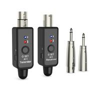 ANMITI Sistemas de micrófono de 2,4 GHz, convertidores de micrófono, transmisores de micrófono, receptor para entrevistas en vivo/estudio