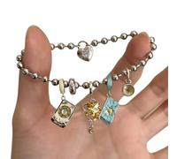 ANMITI Sun Moon Stars - Joyería única inspirada en el tarot con acabado envejecido, para mujeres, amigas, retro, sol, luna, estrella