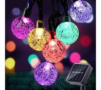 Anmossi Guirnalda Luces Exterior Solares, 11M 60 LEDs Guirnalda Luces Solar,8 Modos,Vistoso,Impermeable Cadena de Luces Solares para TInteriores y Exteriores Jardín,Navidad,Terraza,Fiestas