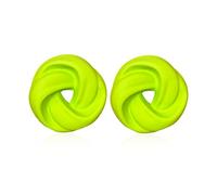 Anmpab Pendientes de tuerca redondos grandes de resina acrílica para mujeres y niñas, bonitos aretes de color caramelo, aretes de neón geométricos coloridos con nudo, joyería de los años 80, Resina